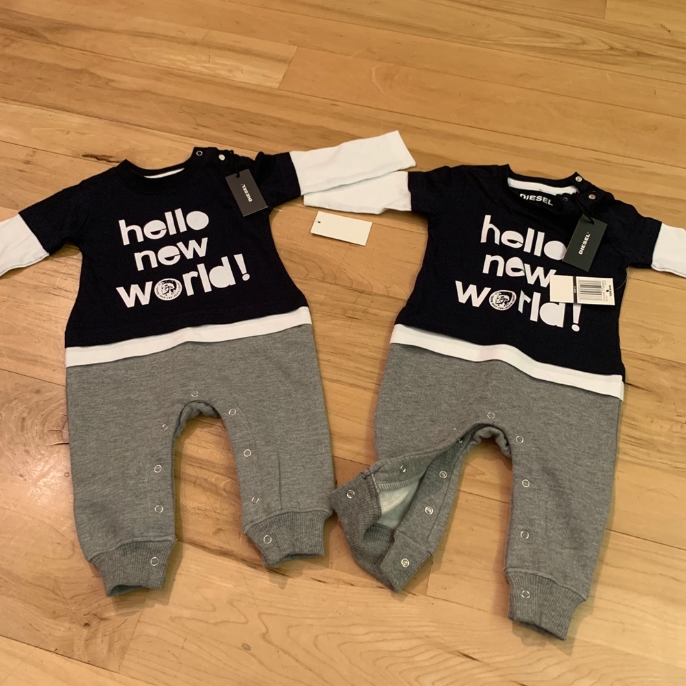 NWT two Diesel matching one piece outfits!